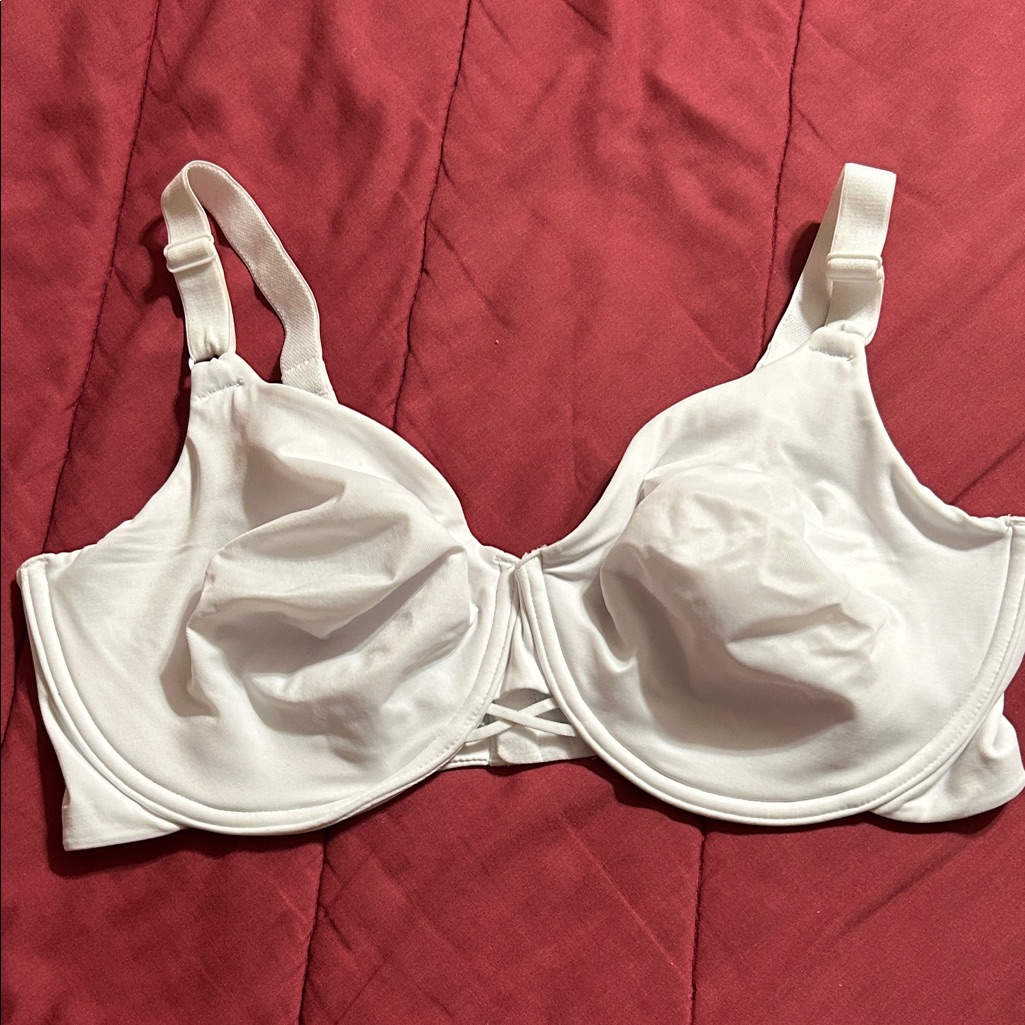 Vanity Fair Sz 38dd White, Underwire, 3 Hook And Eye Bra